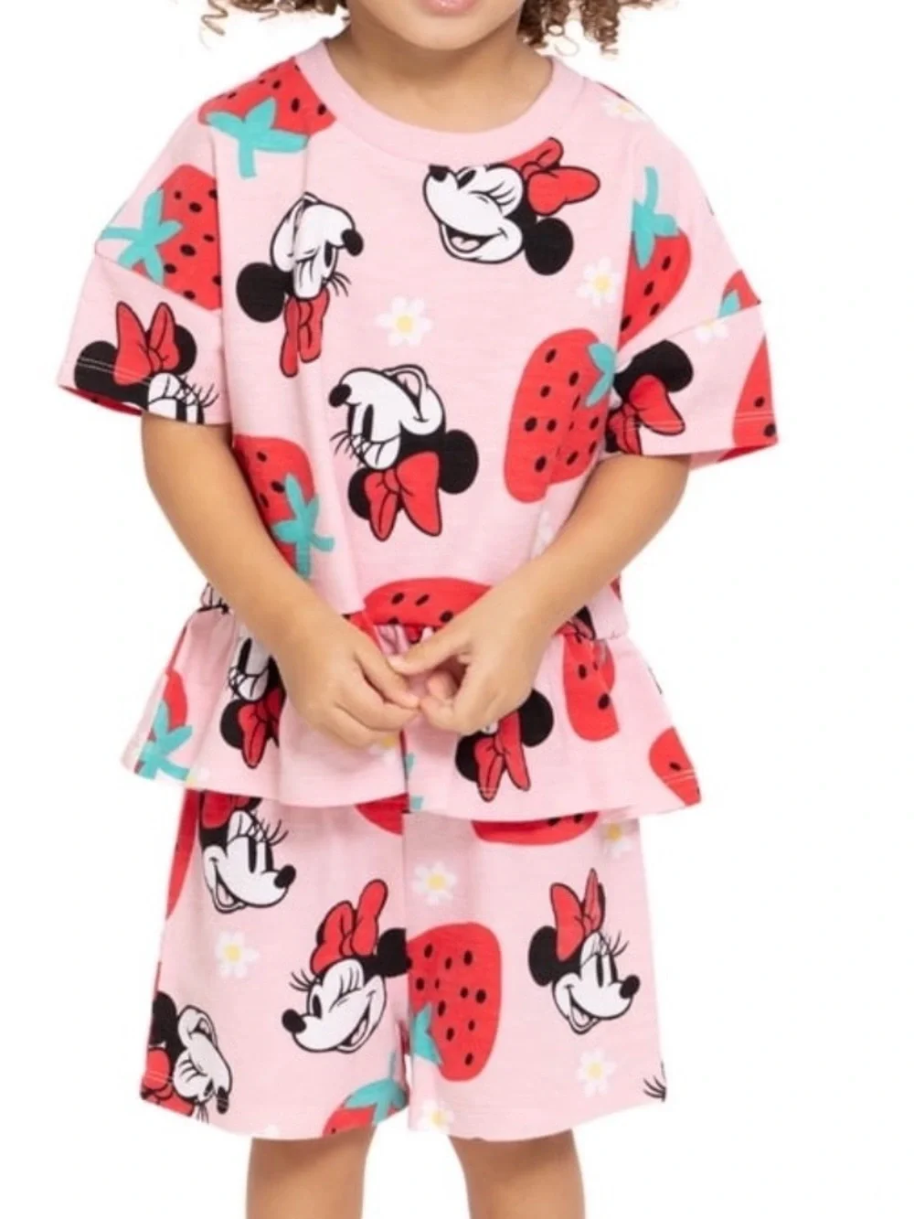Minnie Mouse Toddler Girls' Short Sleeve Graphic Tee Set, 4T